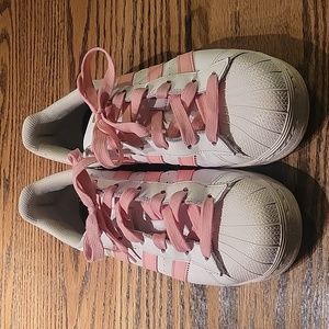 Adidas- size 7 1/2- light pink Superstars!
